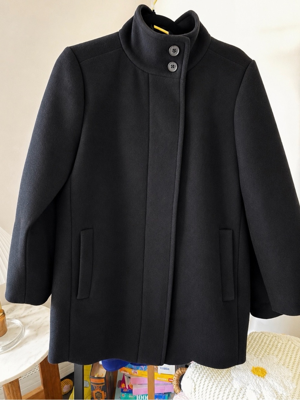 J Crew City Coat with Button Neck- Size 10 Petite